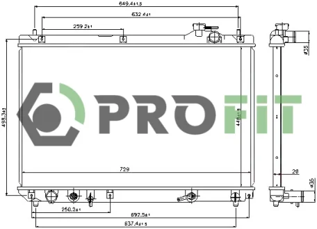 Радіатор охолоджування Profit 1740-0424