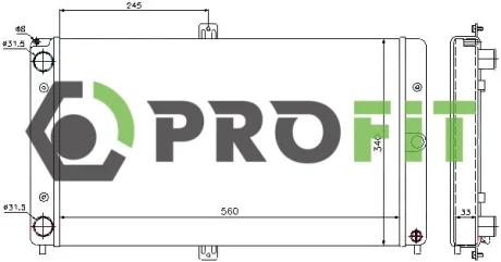 Радіатор охолоджування Profit 1740-1501