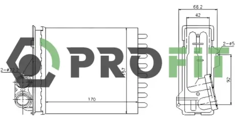 Радіатор пічки PROFIT 1760-0085