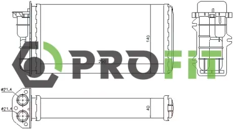 Радіатор пічки PROFIT 1760-0094