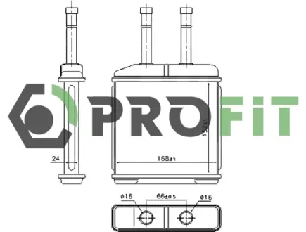 Радіатор пічки PROFIT 1760-0105