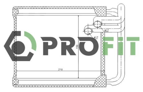 Радіатор пічки PROFIT 1760-0140
