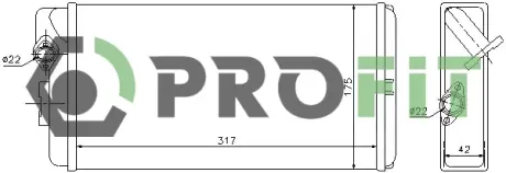 Радіатор пічки PROFIT 1760-0310