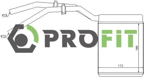 Радіатор пічки Profit 1760-0434