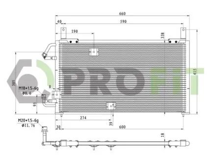 Конденсер кондиціонера PROFIT 1770-0103