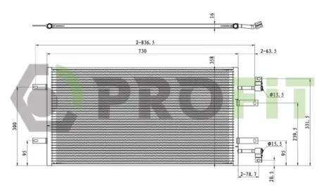 Конденсер кондиціонера PROFIT 1770-0384