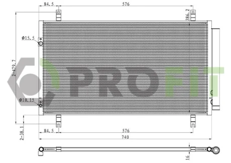 Конденсер кондиціонера Profit 1770-0583