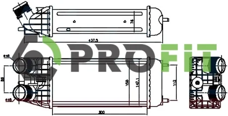 Радіатор наддуву Profit 1780-0158