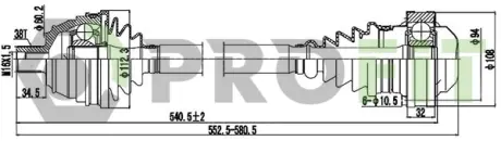 Піввісь PROFIT 2730-0605