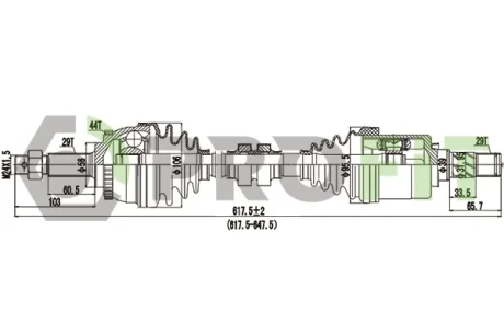 Піввісь PROFIT 2730-1399