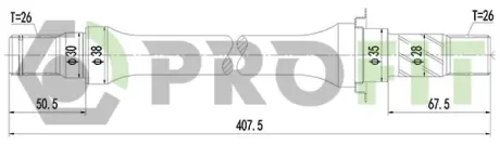 Піввісь PROFIT 2730-3045