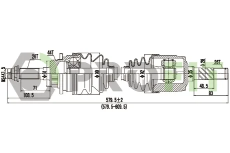 Піввісь PROFIT 2730-3127