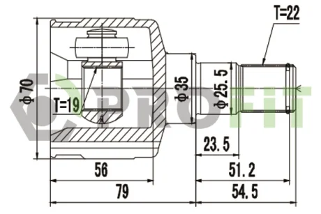 ШРКШ зі змазкою в комплекті PROFIT 2810-3069