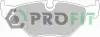 Тормозные колодки PROFIT 5000-0578 (фото 1)