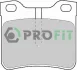 Колодки гальмівні дискові PROFIT 5000-1044 (фото 1)