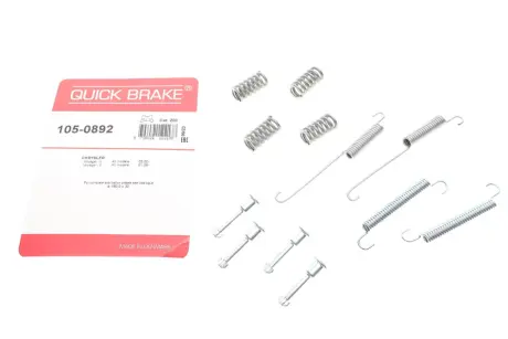 Монтажний набір гальмівної колодки (KELSEY-HAYES) CHRYSLER GRAND VOYAGER III, VOYAGER III, VOYAGER IV DODGE CARAVAN 2.0-3.8 01.95-12.08 QUICK BRAKE 105-0892