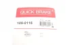Монтажний набір гальмівних колодок передн FORD MONDEO V OPEL INSIGNIA B, INSIGNIA B COUNTRY, INSIGNIA B GRAND SPORT 1.0-2.5 09.12- Quick Brake 1090116 (фото 2)