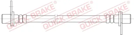 Гальмівний шланг гнучкий задн Лів (довжина 341мм, M10x1/M10x1) CITROEN C4 AIRCROSS MITSUBISHI ASX, OUTLANDER III PEUGEOT 4008 1.6-3.0 02.10- QUICK BRAKE 25.074
