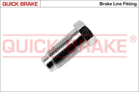 З\&#039;єднувач трубки гальмівний (M10x1/11x24.8/d=5.0) QUICK BRAKE C (фото 1)
