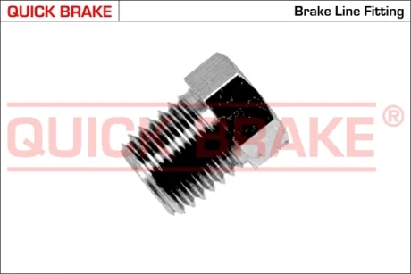 З\&#039;єднувач трубки гальмівний (M10x1.25/10x14.2/d=5.0) QUICK BRAKE M (фото 1)