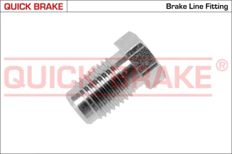 З\&#039;єднувач трубки гальмівний (7/16\&#039;\&#039;x20/12x21.5/d=5.0) QUICK BRAKE PG (фото 1)