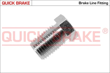 З\&#039;єднувач трубки гальмівний (3/8\&#039;x24/10x18.0/d=5.0) QUICK BRAKE S (фото 1)