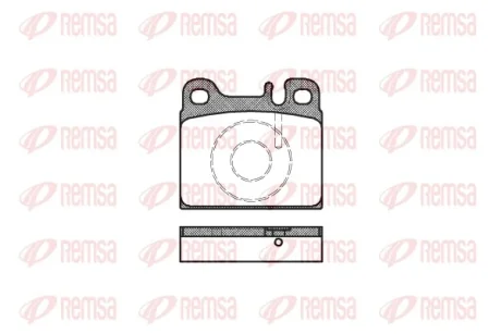 REMSAI DB гальмівні колодки задн W123/126 Remsa 0006.88