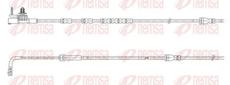 LAND ROVER Датчик зносу гал. колодок (перед) RANGE ROVER EVOQUE 1.5 20-, 2.0 18- Remsa 001195
