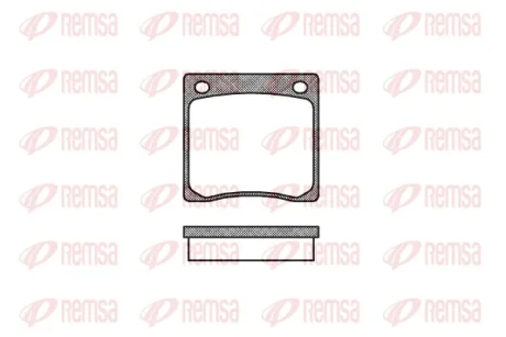 REMSA CITROEN гальмівні колодки задн. ZX 91-,Xsara,Peugeot 206-309,Renault 19,Clio,Megane I Remsa 0067.00
