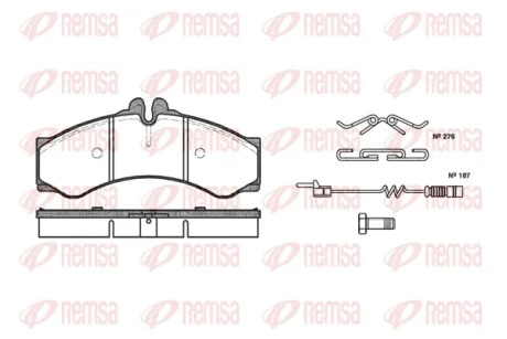 Mercedes гальмівні колодкипередн Sprinter(4,6t) Remsa 0614.02