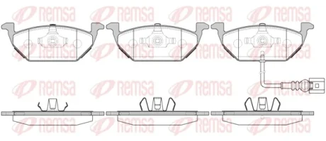 REMSA гальмівні колодки перед. AUDI A2/3 VW Golf IV, V SKODA SEAT (з датчик.) Remsa 0633.31