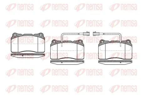 ALFA ROMEO гальмівні колодки передні (з датчик.) GIULIETTA (940_) 1.8 TBi (940FXR11) 13-18 REMSA 0666.22