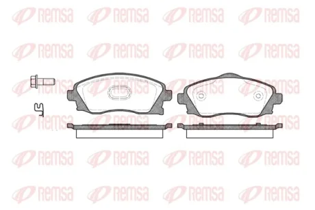 REMSA OPEL гальмівні колодки перед. Combo 01-, Corsa C 1,0-1,8 00- Remsa 0774.02
