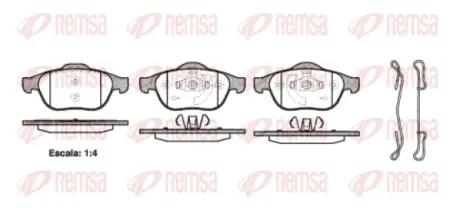 Тормозные колодки REMSA 0843.20