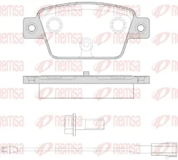 FIAT гальмівні колодки задні STILO, BRAVO 1.2 16V-2.4 20V 01- REMSA 0861.12