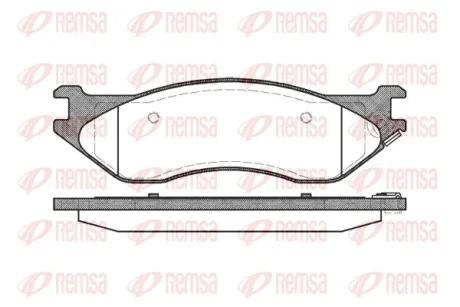 DODGE гальмівні колодки передн DURANGO (HB) 3.7 03-10 Remsa 0887.04
