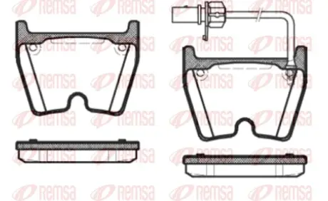 AUDI Гальмівні колодки передні A4 B7 (8EC) RS4 quattro 05-08 REMSA 0896.01