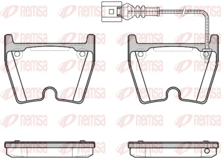 REMSA AUDI гальмівні колодки перед. Q3 RS 2.5 13-18, A3 Sportback RS3 15- Remsa 0896.11