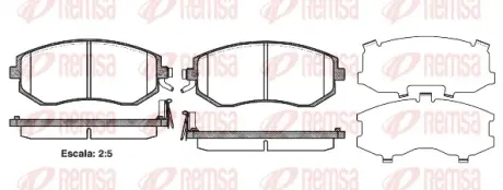Тормозные колодки REMSA 0951.04