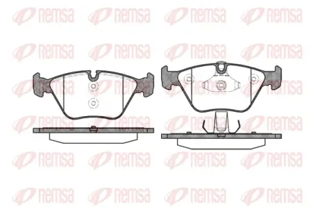 BMW гальмівні колодки перед. 2,5/3,0: E46, X3(E83) REMSA 0963.10