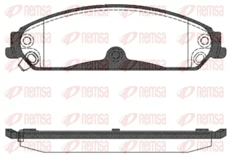 CHRYSLER гальмівні колодки передн.300C 04- REMSA 1128.04