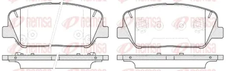 Гальмівні колодки передн.Opel Corsa D, PEUGEOT 1.6Hdi 09- REMSA 1398.12