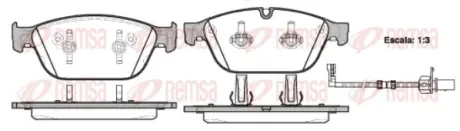 AUDI гальм. колод. передн. A8 D4 (4H2, 4H8, 4HC, 4HL) 3.0 TDI 11-163 REMSA 1443.02