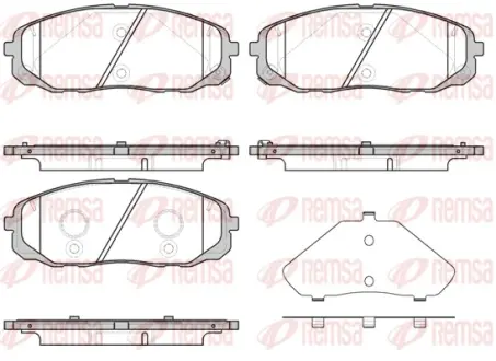 KIA К-т передн. гальм. колодок Carnival 2,2 CRDi REMSA 1647.12