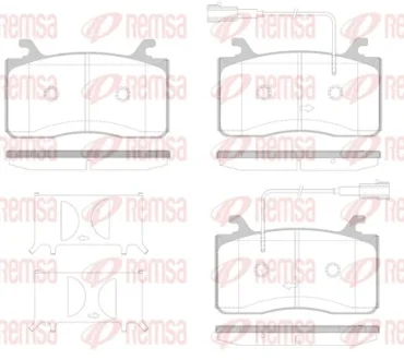 ALFA ROMEO Гальмівні колодки передні (з датч.) GIULIA 2.0 16- Remsa 1759.12