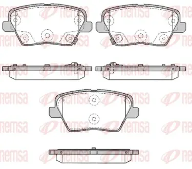 KIA Колодки гальмівні задн CEED, PROCEED, XCEED, HYUNDAI i30 REMSA 1784.02