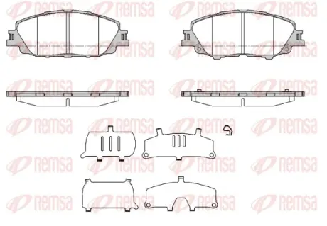 TOYOTA Гальмівні колодки передн. COROLLA 1.6 VVTi 19- REMSA 1870.00