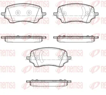 FORD Комплект гальмівних колодок передні PUMA (J2K, CF7) 1.5 EcoBlue 20- REMSA 1885.00