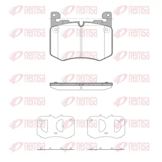 LAND ROVER Гальм. колодки передн. RANGE ROVER VELAR (L560) 5.0 SCV8 4x4 19- REMSA 1896.00