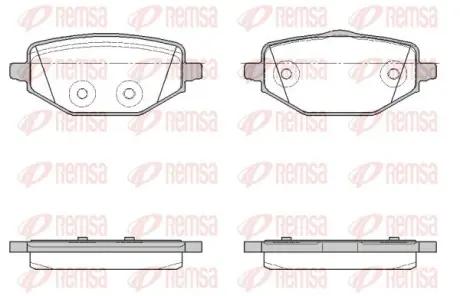 RENAULT Комплект гальмівних колодок задні CAPTUR II (HF_) E-TECH 160 20-, MITSUBISHI ASX (VSX_, VSE_) 1.6 PHEV (VSEP6) 23- REMSA 1946.00